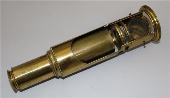 A Carpenter-type monocular drum microscope, c.1840, 10.5in.